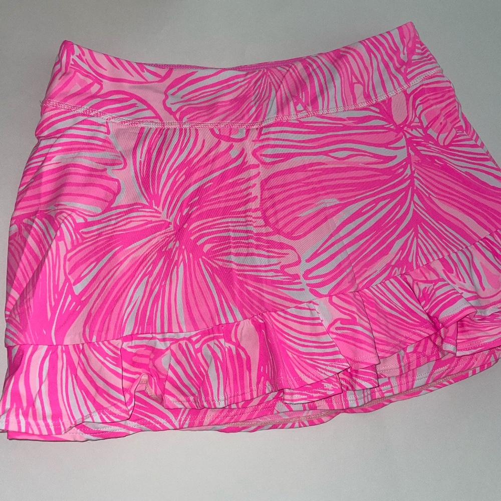 Lilly Pulitzer Athletic Pink Ruffle Mini Skirt